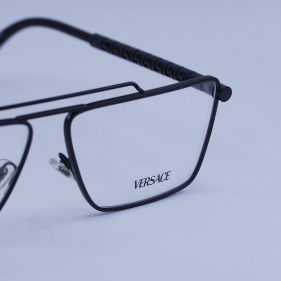 Versace VE1295 1433 Eyeglasses Matte Black 57mm Rectangle Frame - Picture 5 of 10